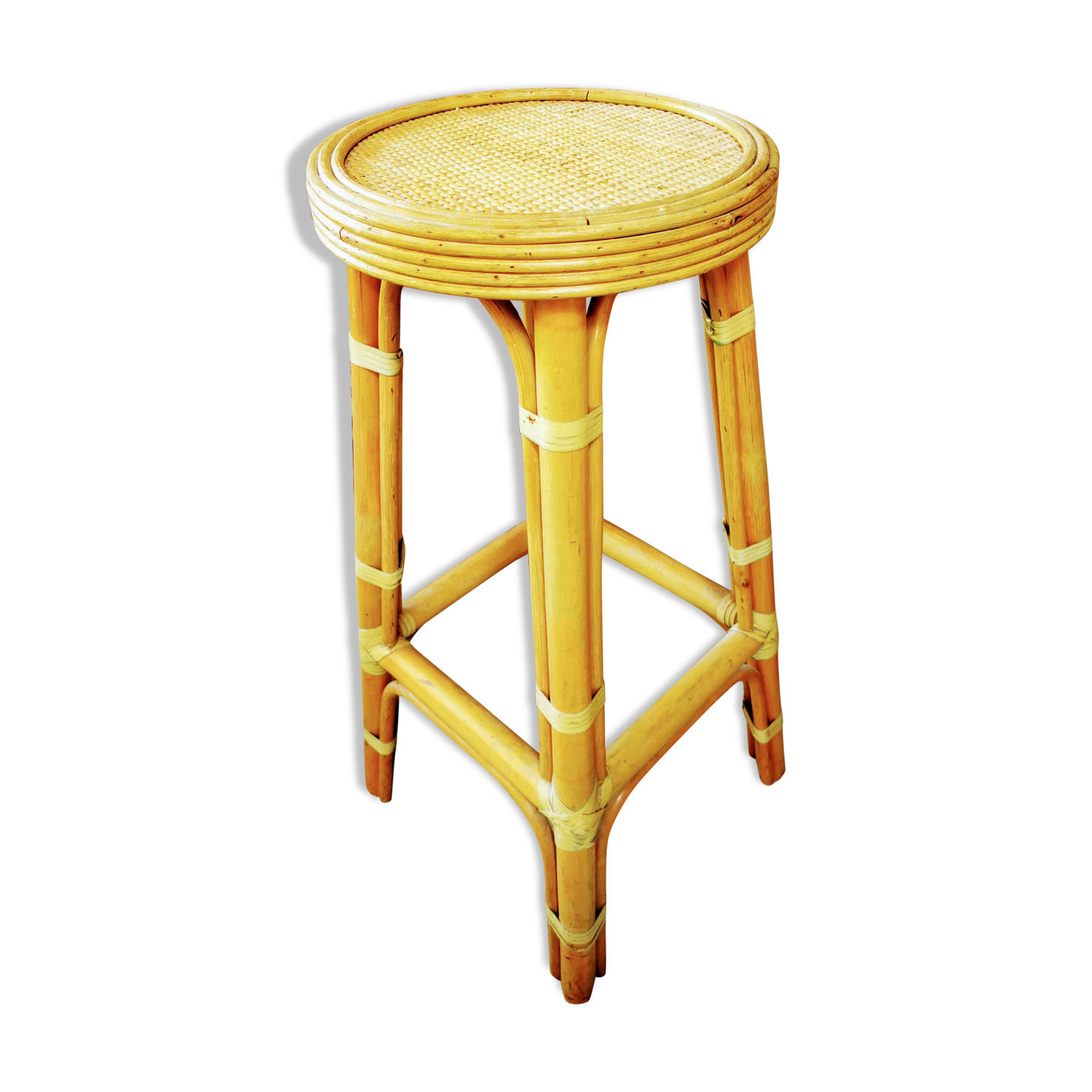 Rattan bar stool