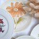 Assiettes à dessert avec fleurs St Amand et Galluis