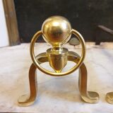 Brass chenets
