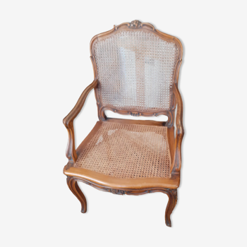 Fauteuil canne style Louis XV