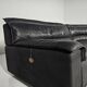 'Bogo' leather canapé in black, Carlo Bartoli for Rossi di Albizzate, 1970s.