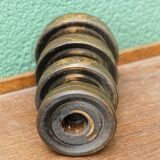 Art deco candle holder in turned wood