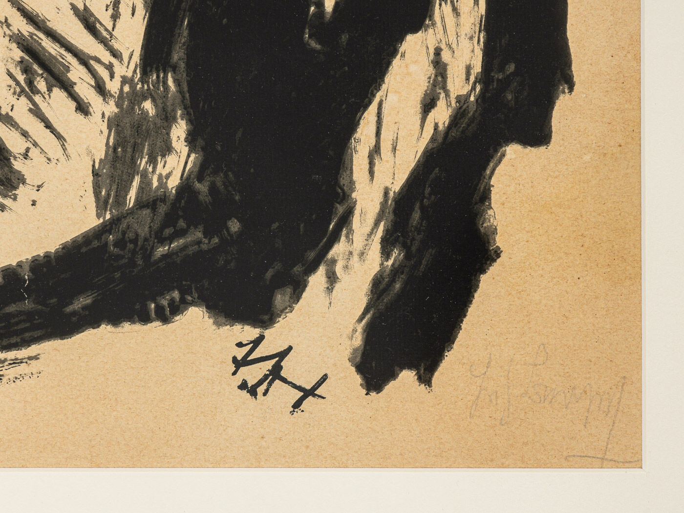 Portrait of a Woman, B/W ink drawing on Paper, 74 x 90 cm