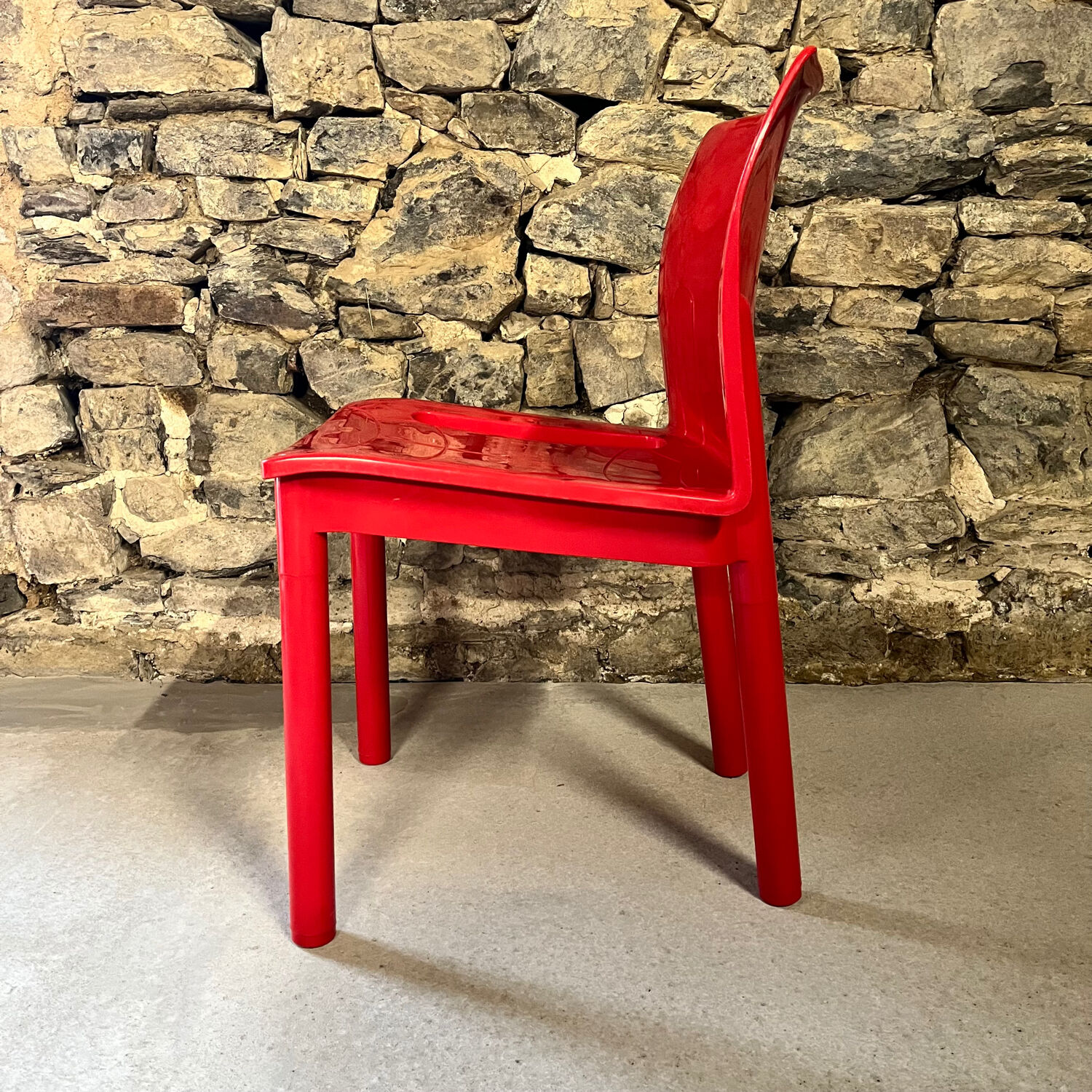 3 chaises 4870 par Anna Castelli Ferrieri pour Kartell