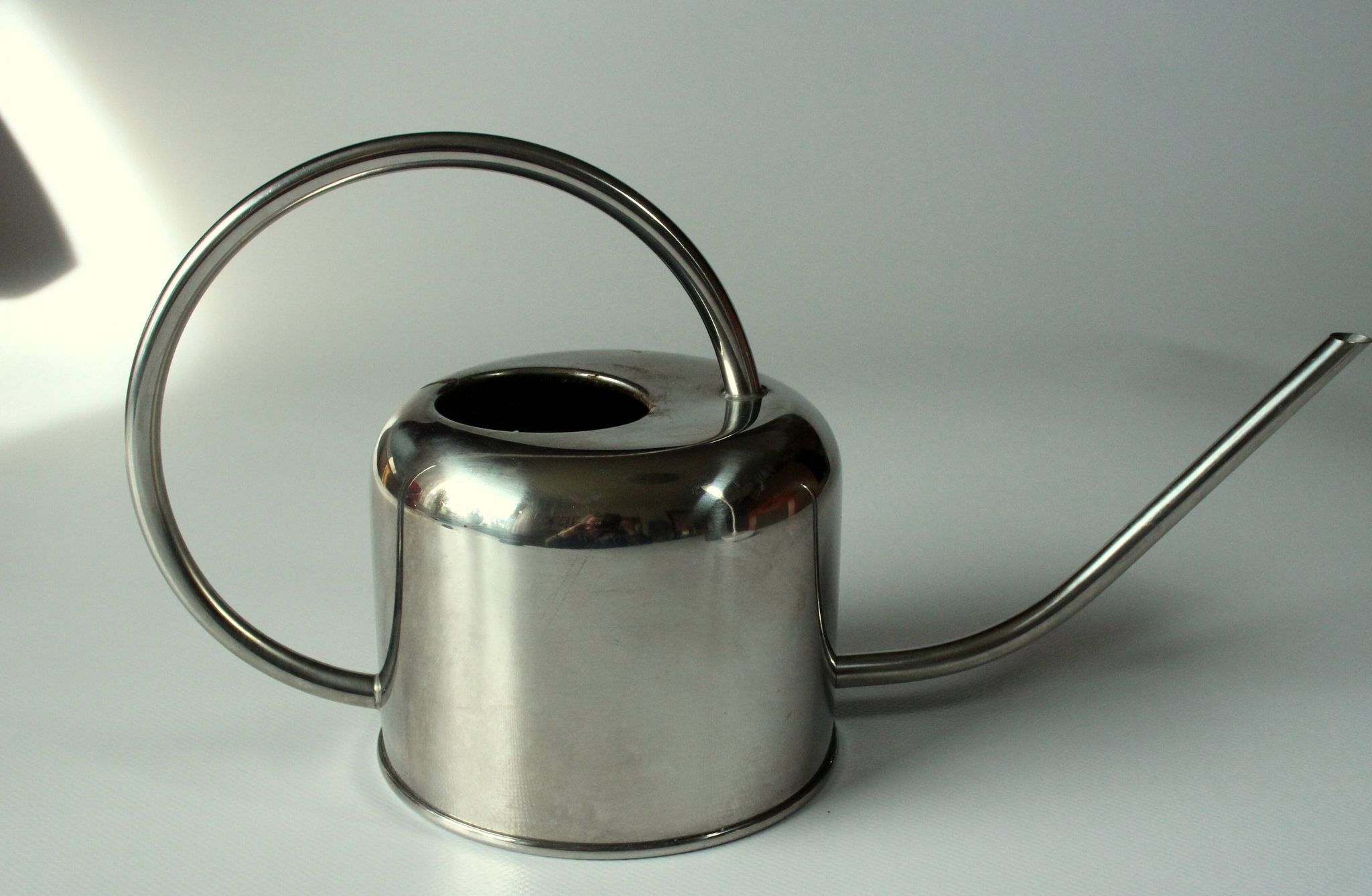 Stainless steel watering can, ideal for orchids and cactus, vintage from the 80s