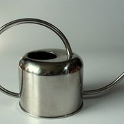 Stainless steel watering can, ideal for orchids and cactus, vintage from the 80s