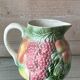 Vintage fruit slip pitcher