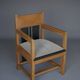 Oak Dutch Art Deco Armchair by Cor Alons for Winterkamp & van Putten