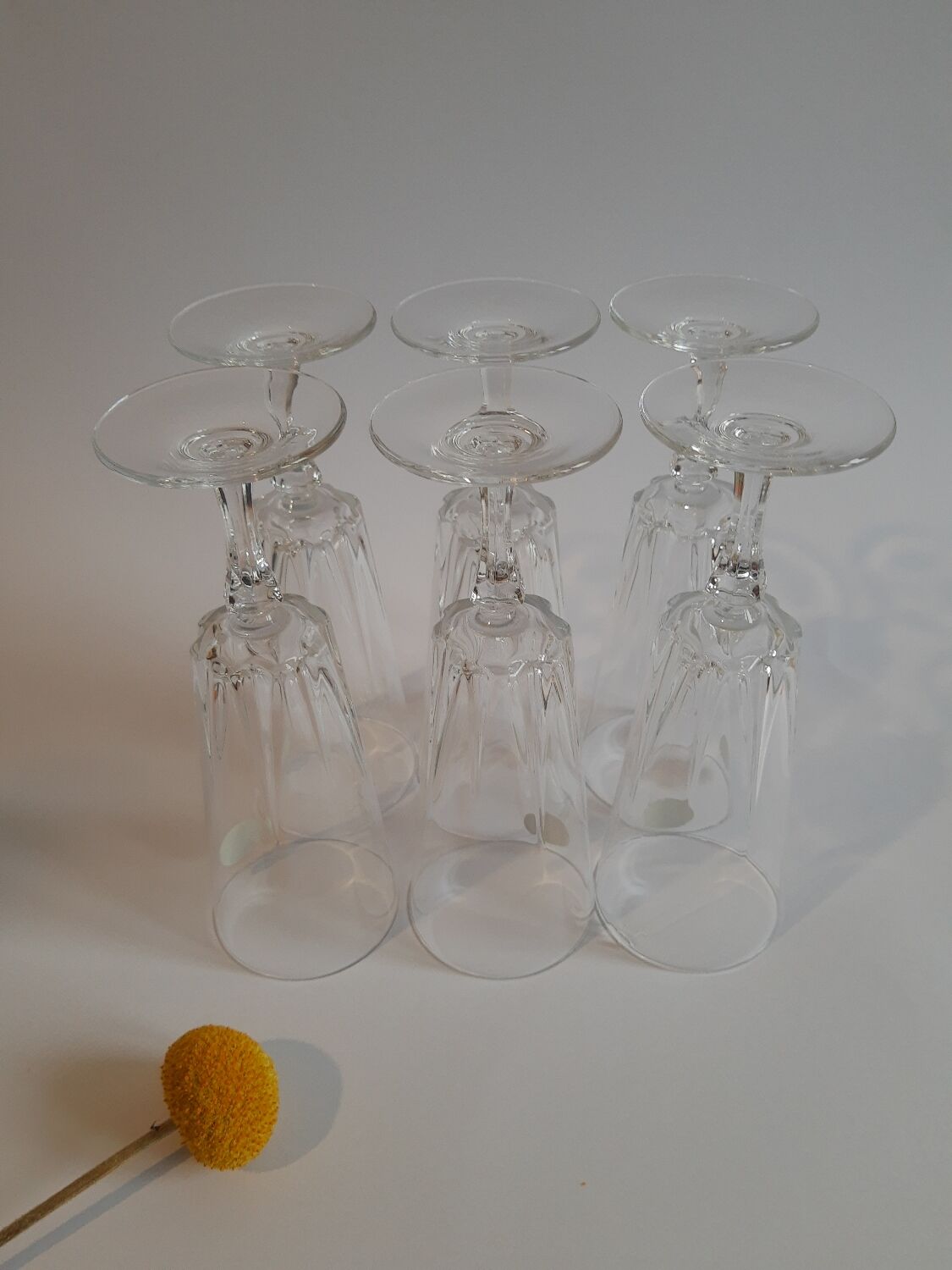 Set of 6 Cristal d'Arques 16cl Versailles vintage champagne flutes