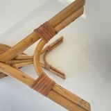 Old rattan magazine rack from the 70s