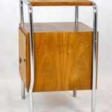 Bauhaus bedside table in chromed tubular steel, 1940s