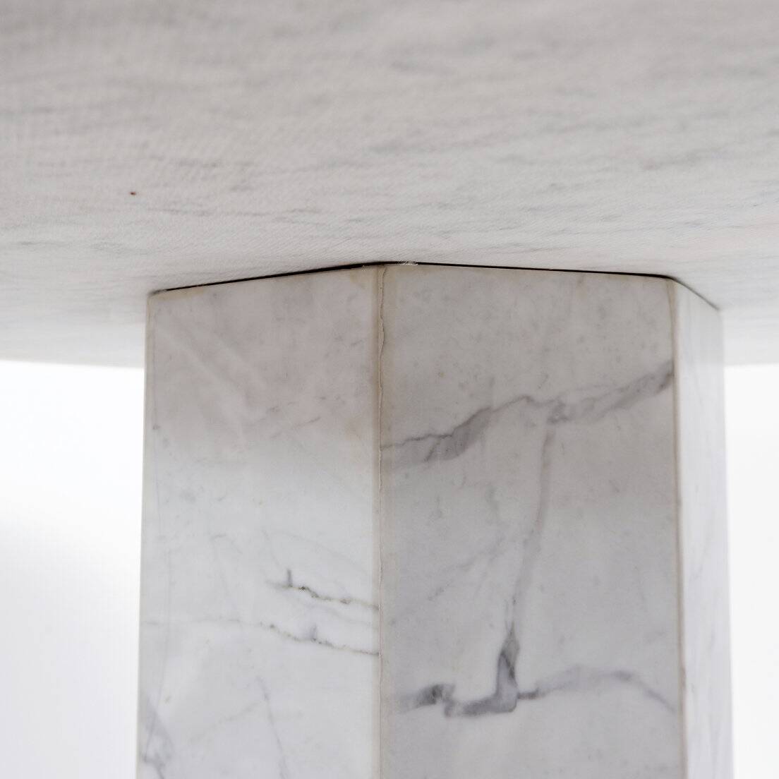 Round marble dining table, 1970 - Ø113cm