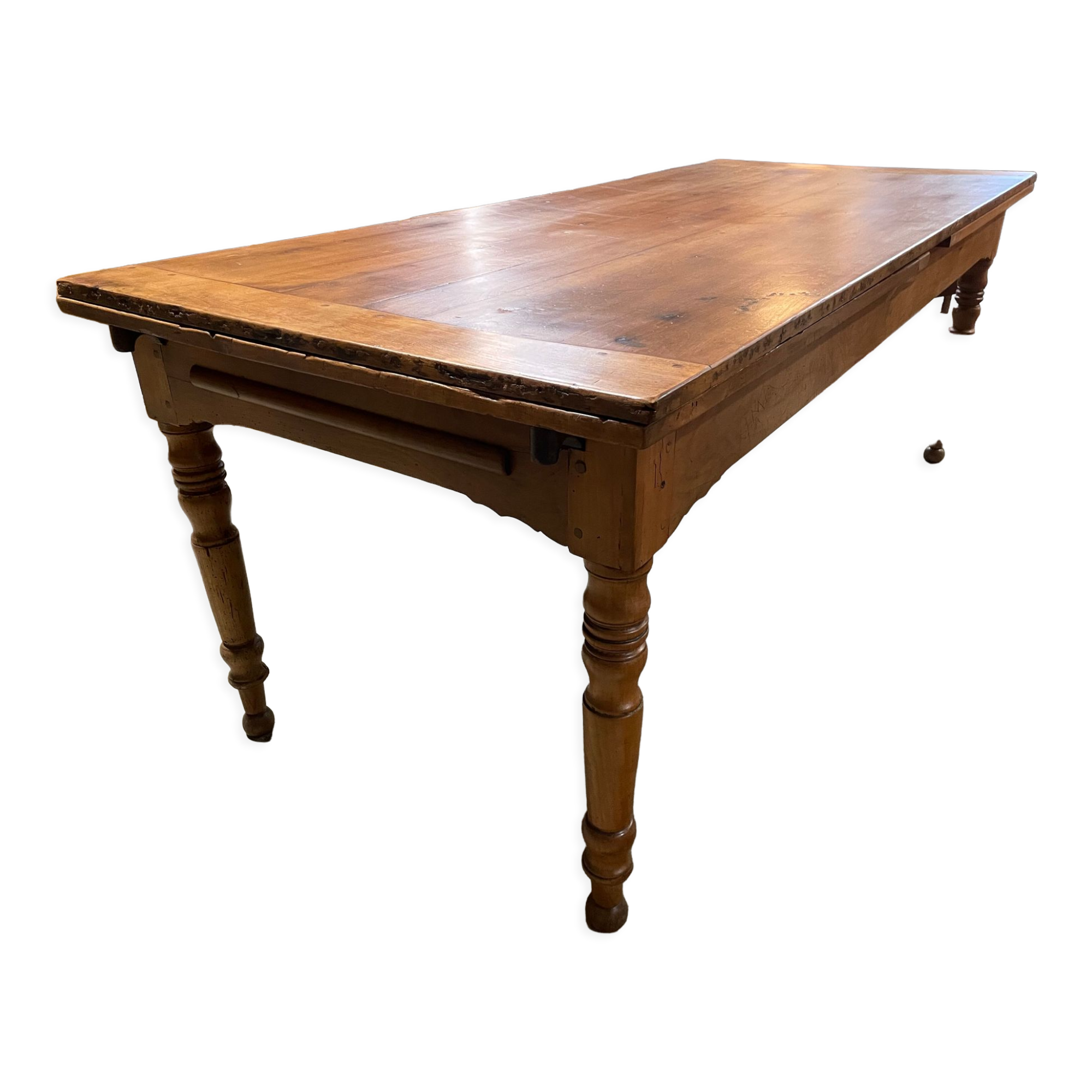 Cherry farmhouse table with 2 extensions