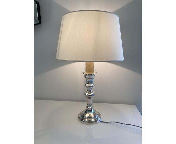 Silver Metal Candlestick Lamp Foot Selency Silver Metal Candlestick Lamp Foot, Silver Candlestick Lamp Base
