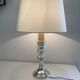Silver metal candlestick lamp foot