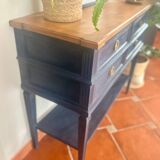 Console Louis XVI Oxford Navy – Meuble peint à la main vintage