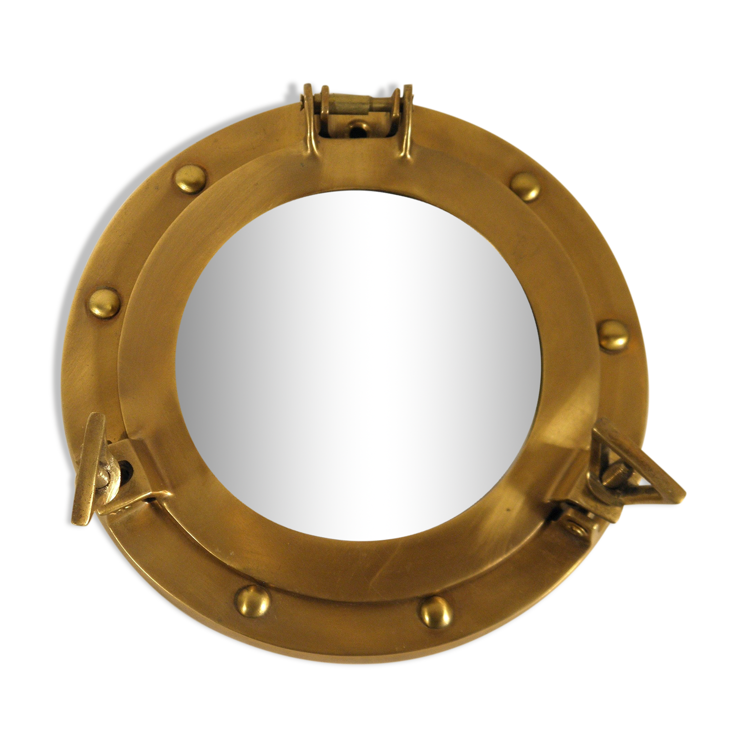 Mirror "porthole" in brass 18 cm