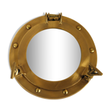 Mirror "porthole" in brass 18 cm