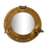 Mirror "porthole" in brass 18 cm