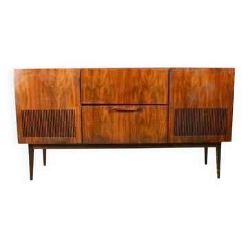 Enfilade Hifi Vintage Schaub Lorenz Avec Ses Deux Enceintes