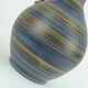 VASE en forme de cruche des années 1950 avec un motif rayé en bleu, marron et noir modèle 252/30