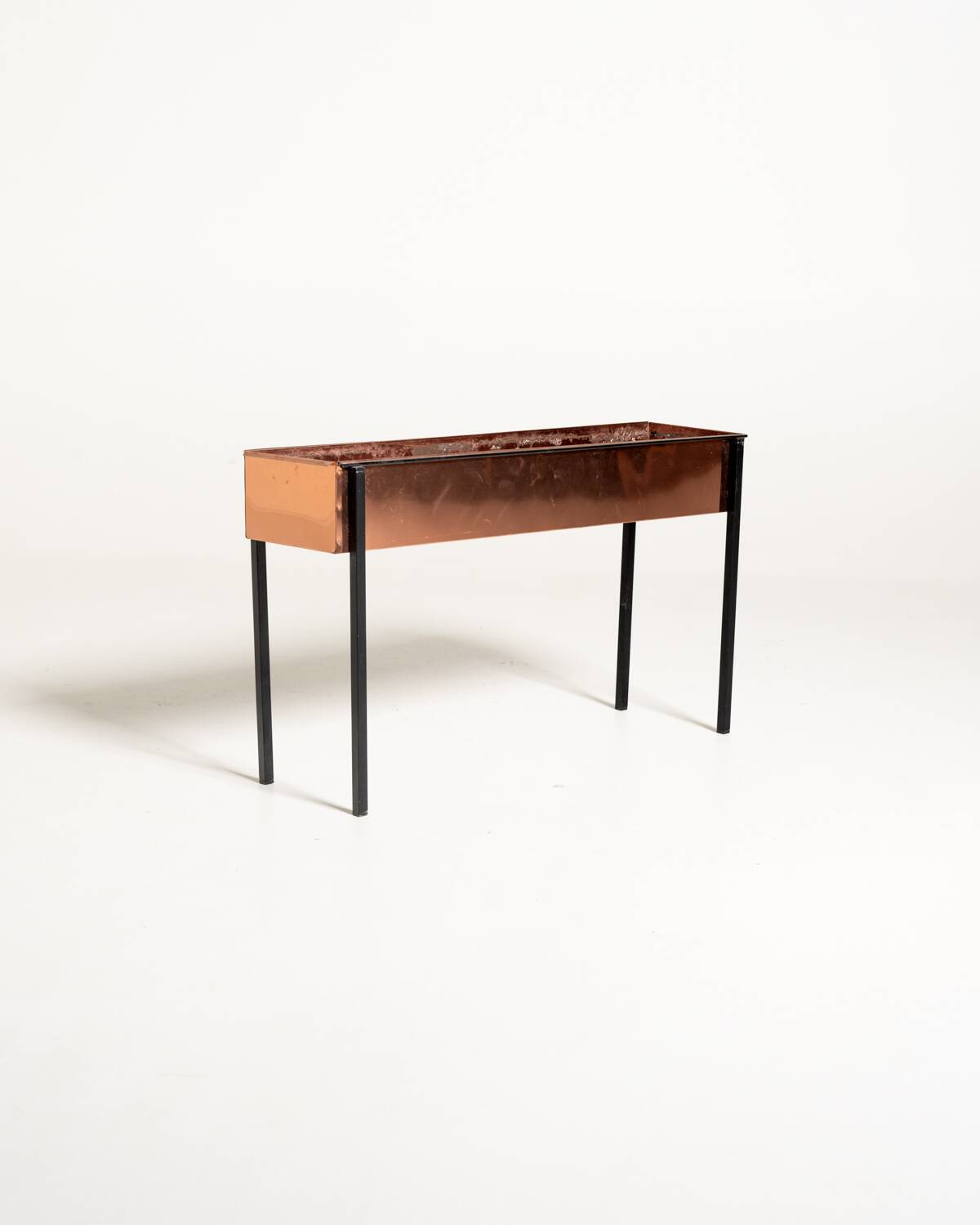 Scandinavian copper and metal planter, 1960s