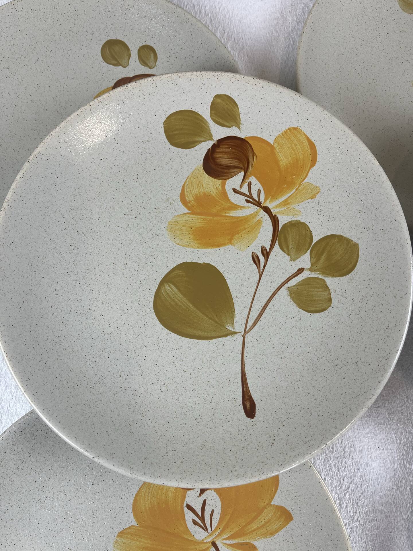 Hand-painted stoneware service
