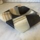 Cendrier, vide-poche hexagonal vintage en onyx et marbre
