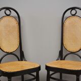 Chairs in bent beech and vienna straw, 1980