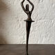 Small bronze dancer in 1980s modernist style.
