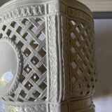 Cache pot réticulé en porcelaine italienne