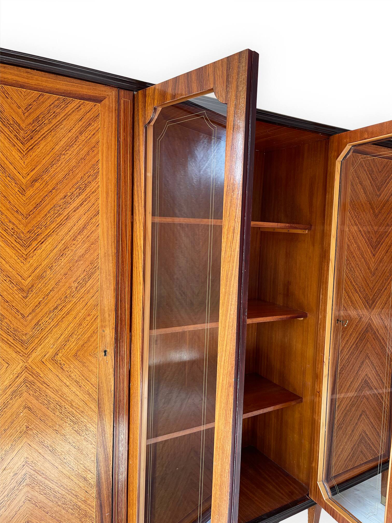 Armoire/bibliothèque en bois, années 1950/60