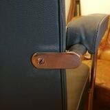 Roneo armchair, Nori model, gray leatherette, chrome tubes, very good general condition