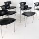 Set of 6 vintage Rudolf Wolf Meander Alpha 'Doorn' chairs