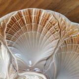 Set of 6 vintage shell plates in Sarreguemines barbotine