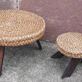 Tripod stool with backrest