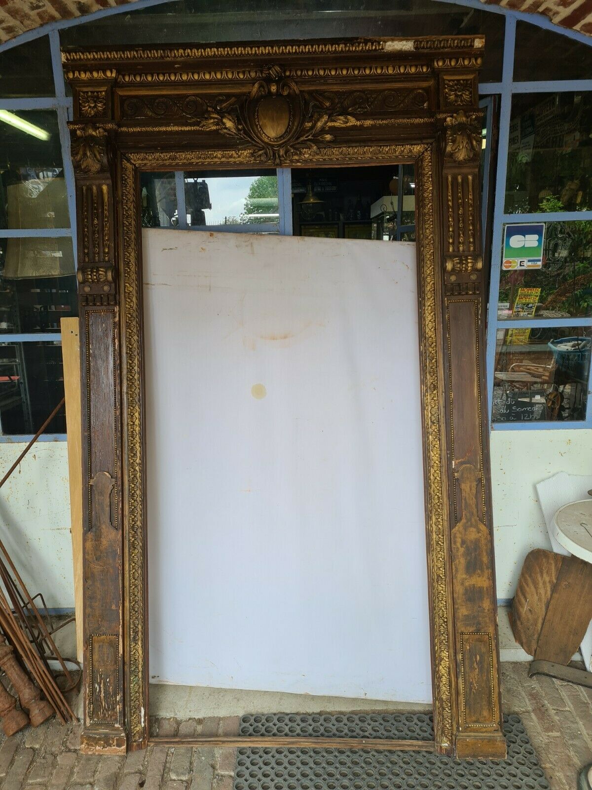 Encadrement de miroir trumeau panoramique