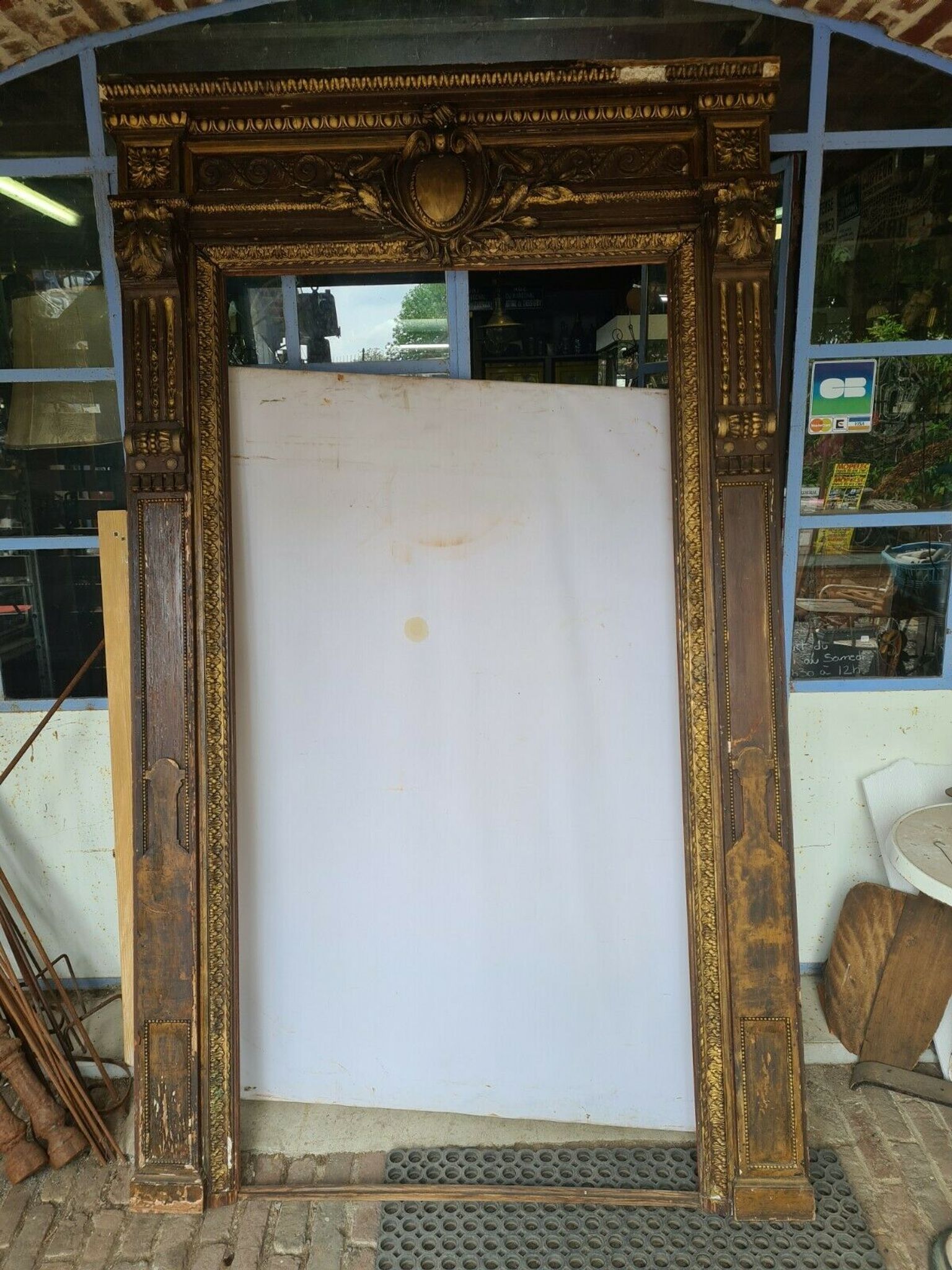 Encadrement de miroir trumeau panoramique