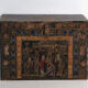 Antique chest painted in pine wood – China, around 1900