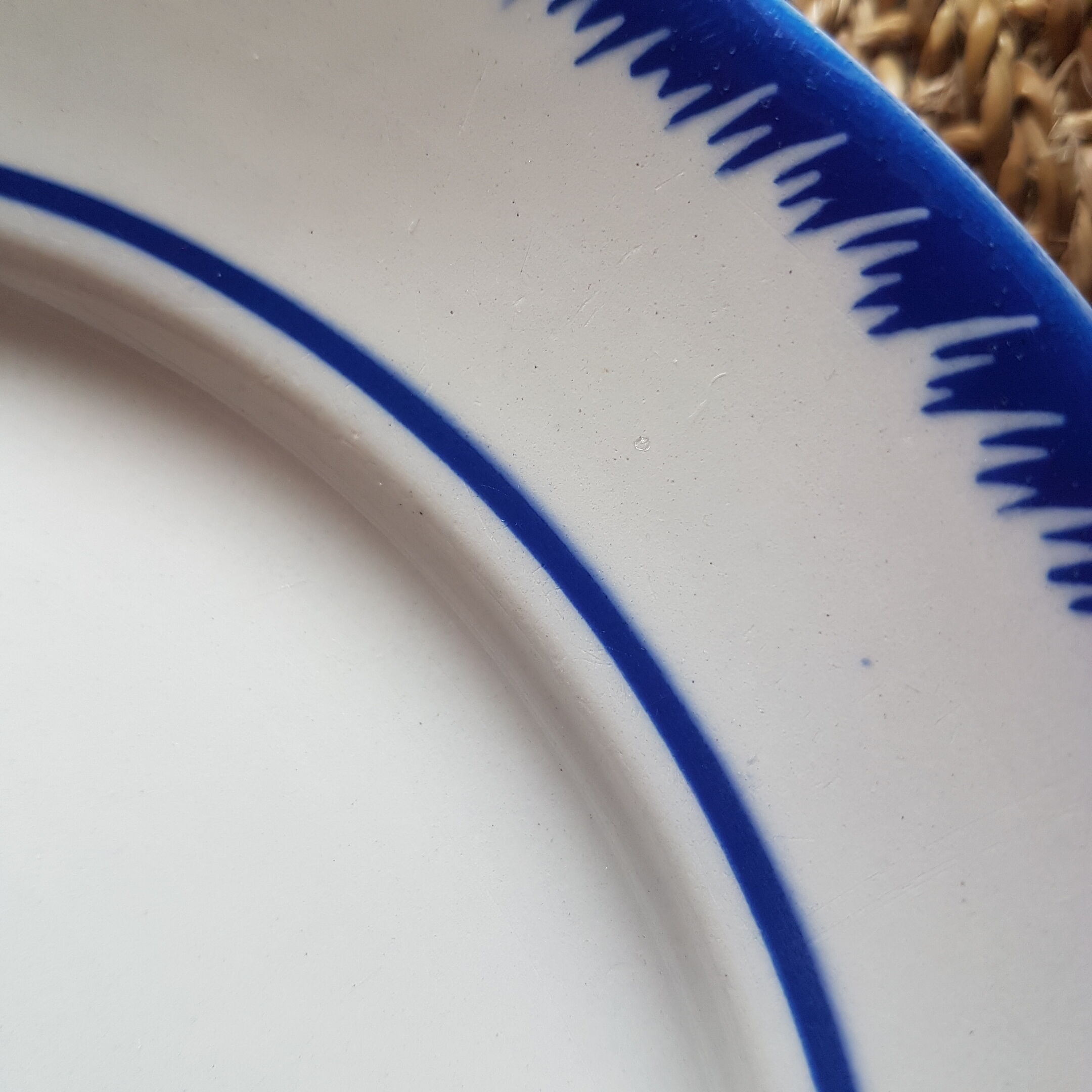 Blue ceramic plates