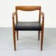 Teak and Leather Armchair by H. W. Klein for Bramin, 1960s
