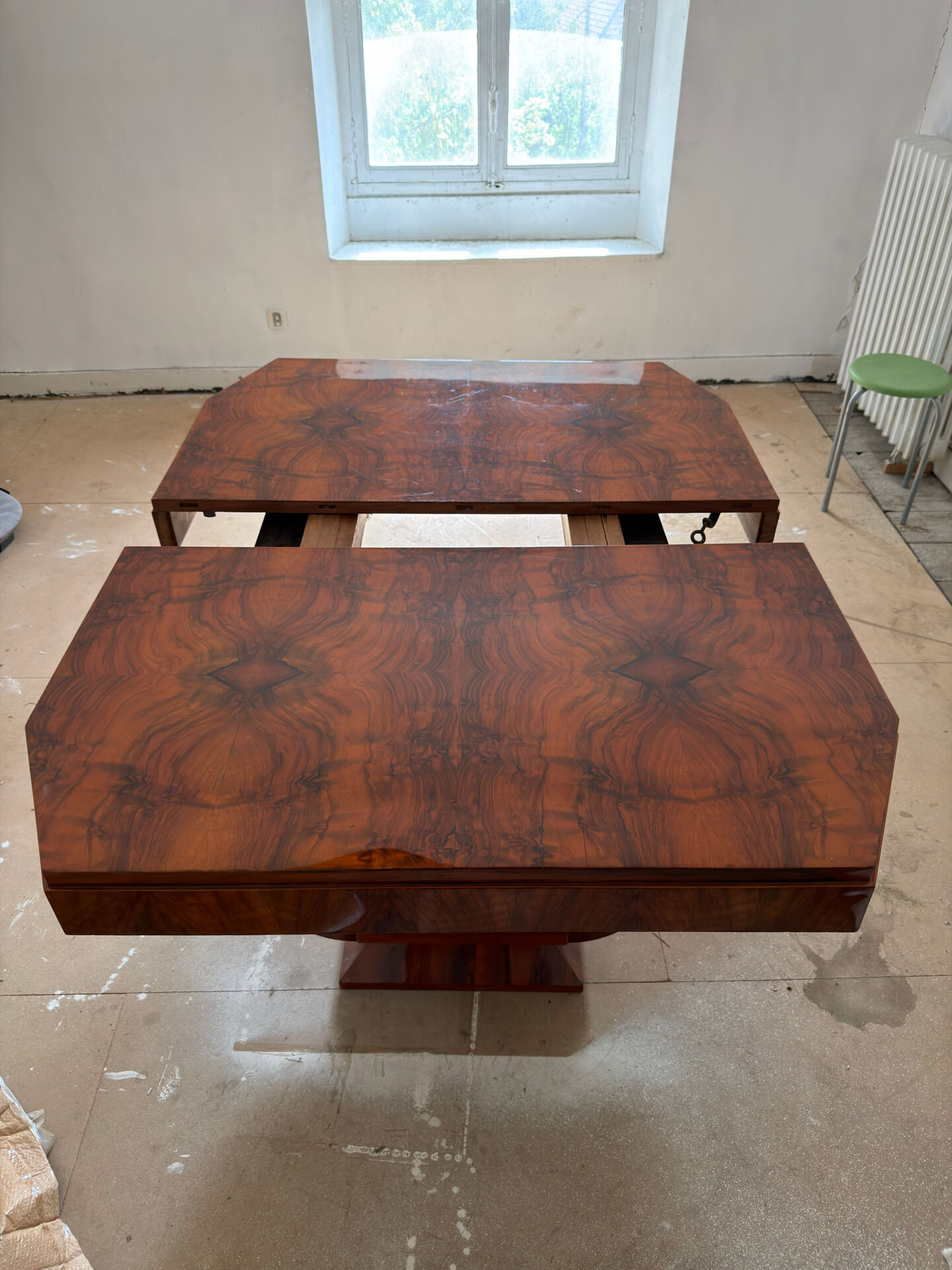 Table de salle à manger Art Déco extensible – années 1930
