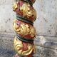 Paire de sculptures, colonnes torsadées, bois sculpté, doré et polychrome, XVIIIe siècle – Espagne