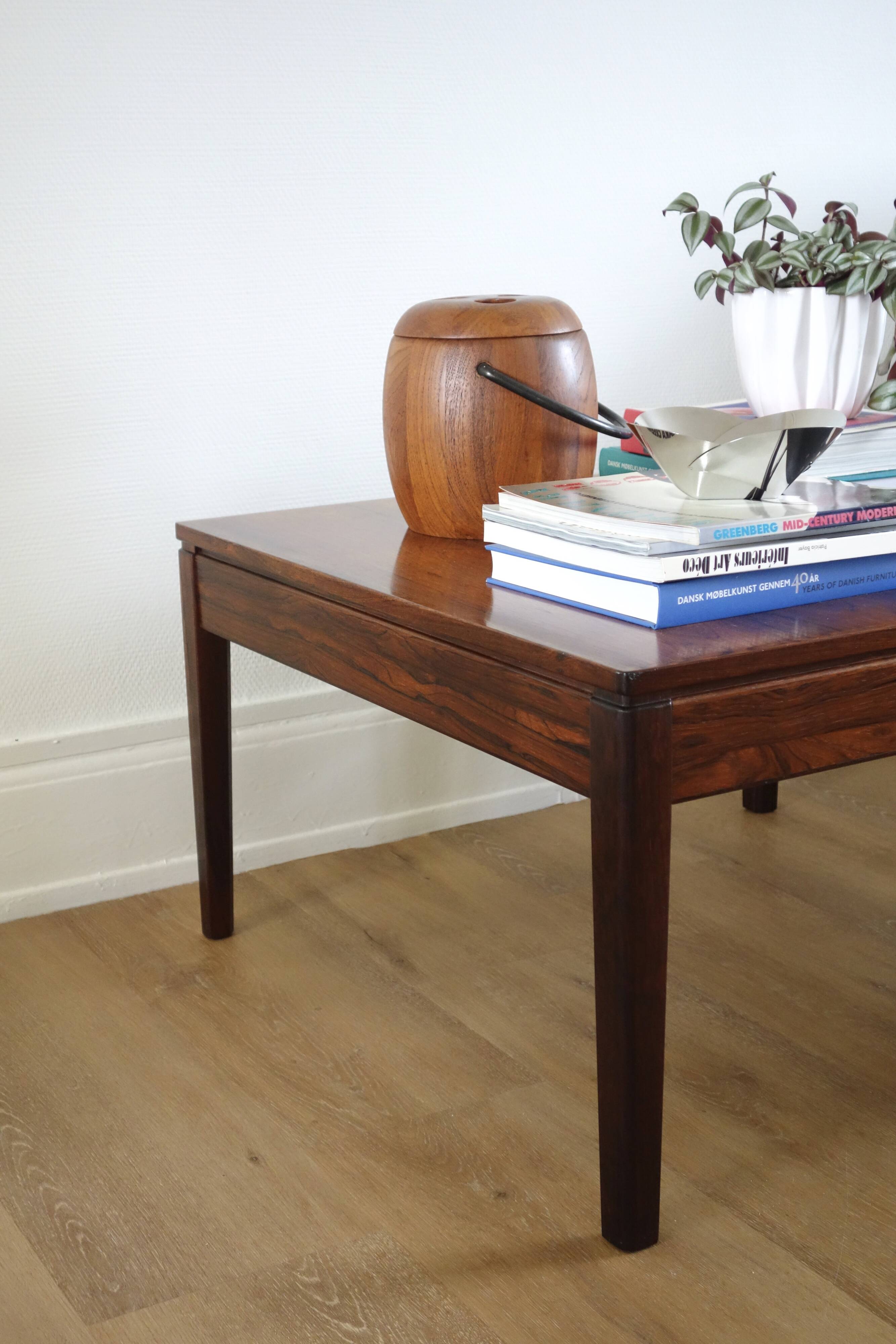 Scandinavian side table in rosewood, Denmark 1960s.