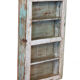 Old wall showcase in original white-blue patina Burmese teak