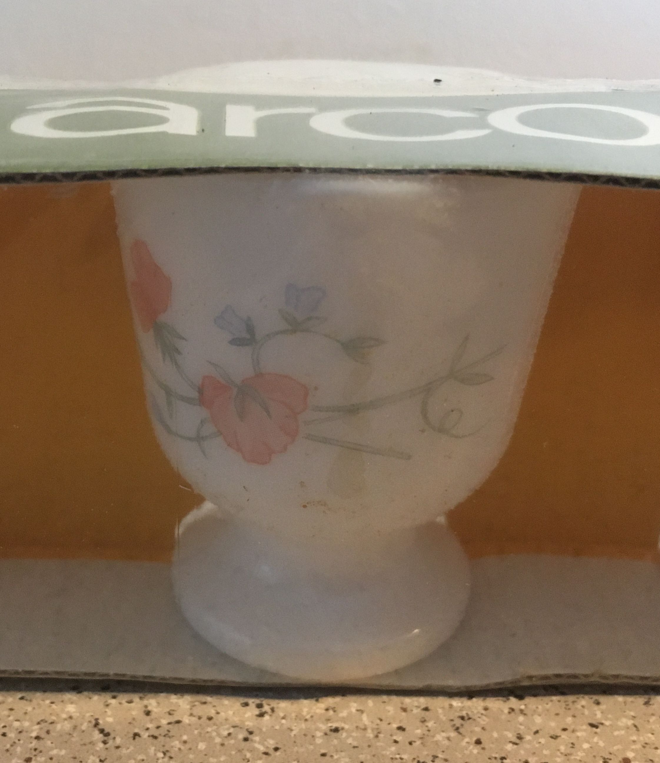 Arcopal lot of 4 shells scented pea pattern