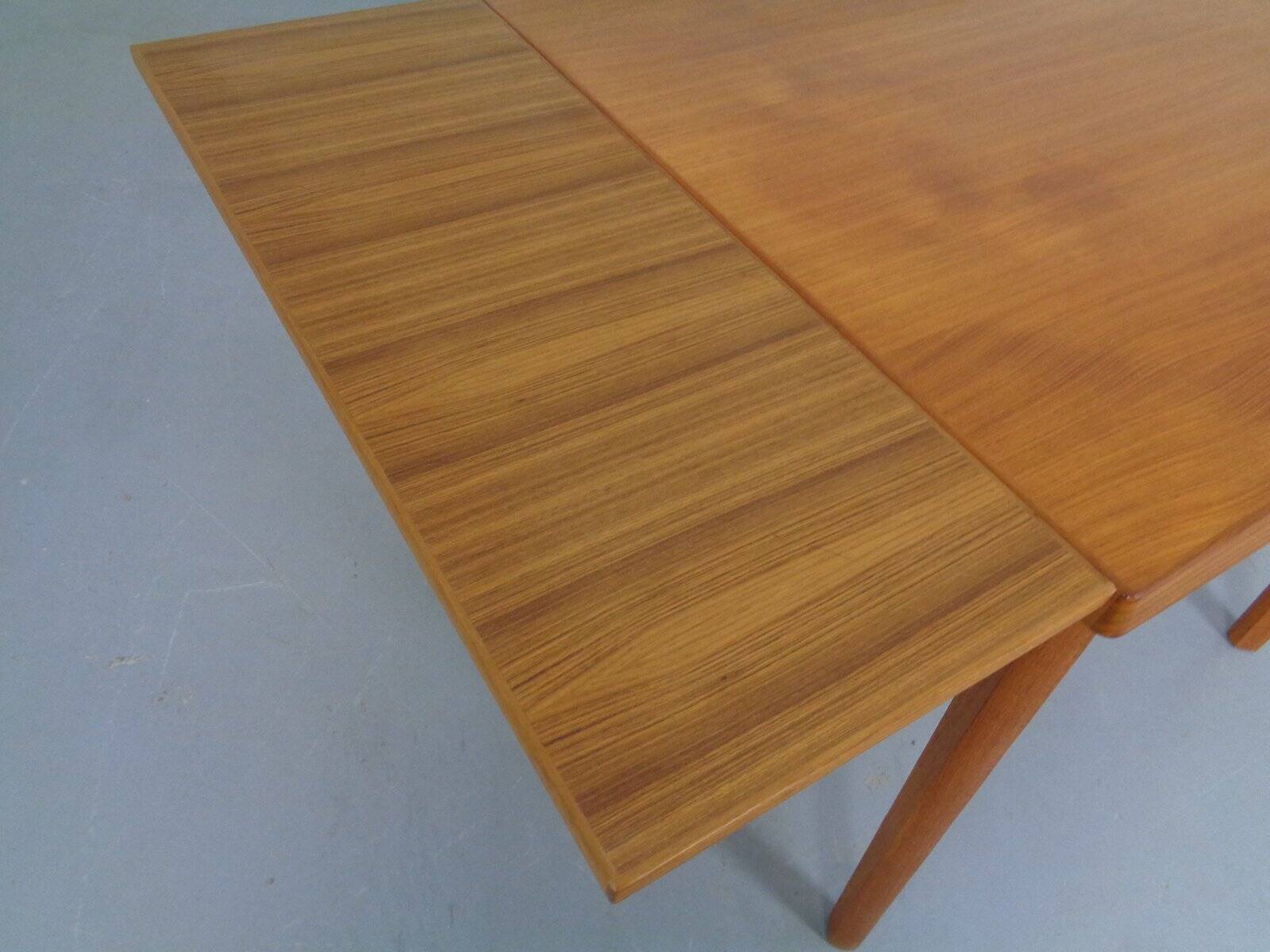 Extendable Teak Dining Table, Denmark, 1960s