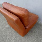Vintage loft leather armchair DUVIVIER