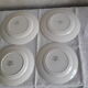 Set of two flat plates and two dessert plates Sarreguemines cannes model