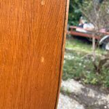 Rattan chest of drawers and vintage wood